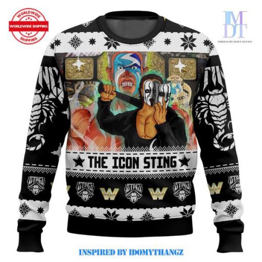 The Icon Sting WWE Christmas Ugly Sweater