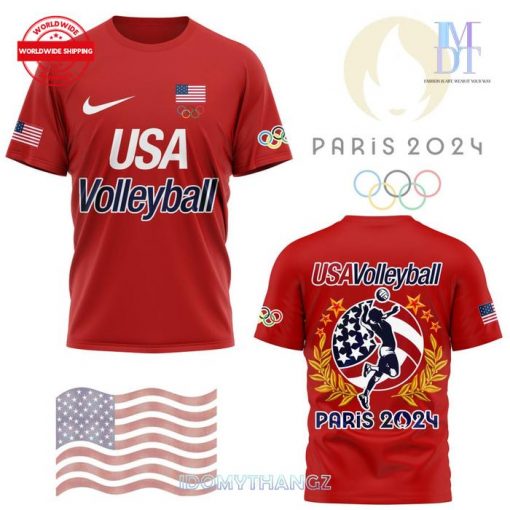 USA Volleyball Team Olympic Paris 2024 3D Shirt