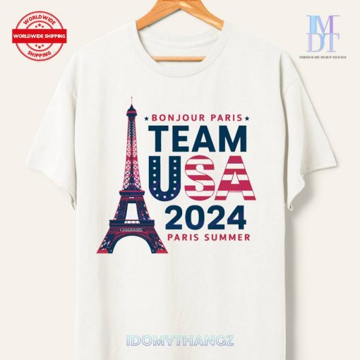 Vintage Team Usa 2024 Paris Summer Oversize T-Shirt