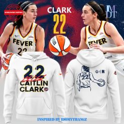 WNBPA Caitlin Clark 22 Fever White Hoodie