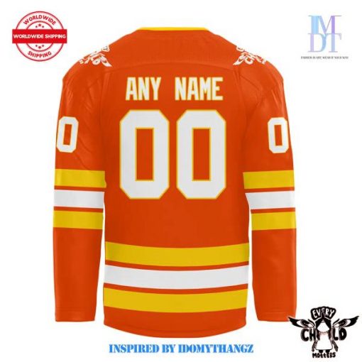 2024 Calgary Flames Orange Shirt Day Every Child Matters Hockey Jersey