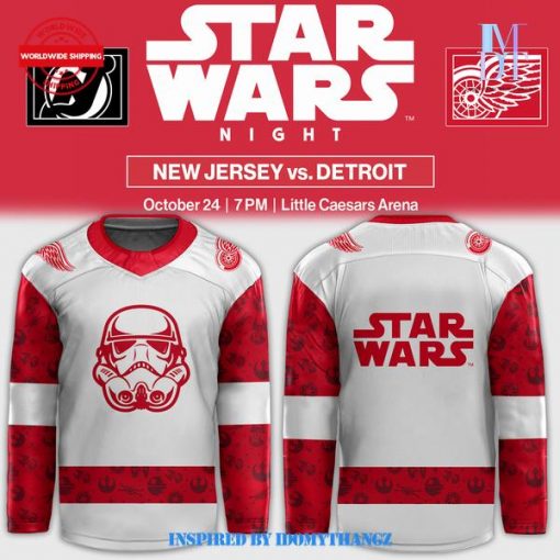 2024 Detroit Red Wings x Star Wars Night Hockey Jersey