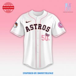 2024 Houston Astros x Hello Kitty Night White Baseball Jersey