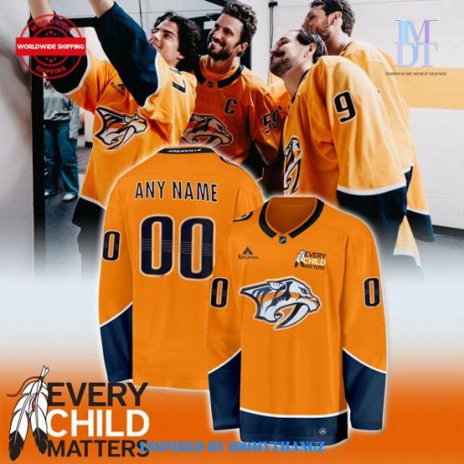 2024 Nashville Predators Orange Shirt Day Every Child Matters Hockey Jersey