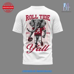 Alabama Crimson Tide Roll Tide Y'all White Shirt