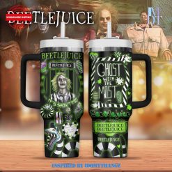 Beetlejuice Ghost With The Most 40 Oz Handle Tumbler