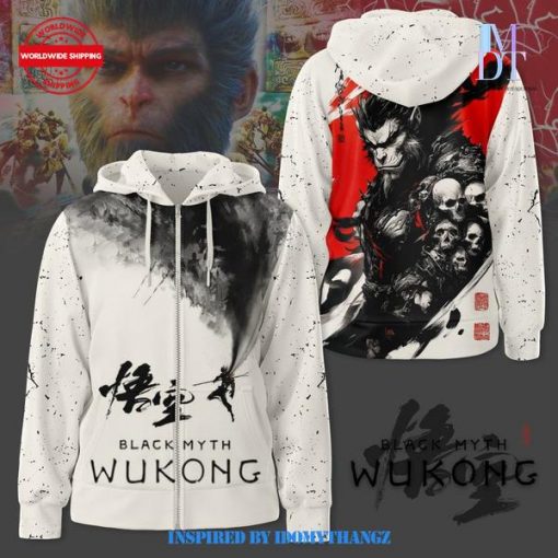 Black Myth Wukong All Over Print Zip Hoodie