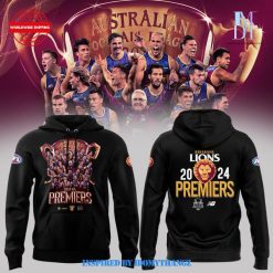 Brisbane Lions AFL 2024 Champions Black Hoodie