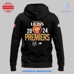 Brisbane Lions AFL 2024 Champions Black Hoodie