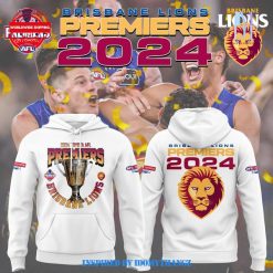 Brisbane Lions AFL 2024 Champions White Hoodie