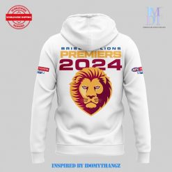 Brisbane Lions AFL 2024 Champions White Hoodie