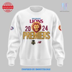 Brisbane Lions AFL 2024 Champions White Sweatshirt