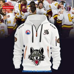 Chicago Wolves AHL 2024 White Zipper Hoodie