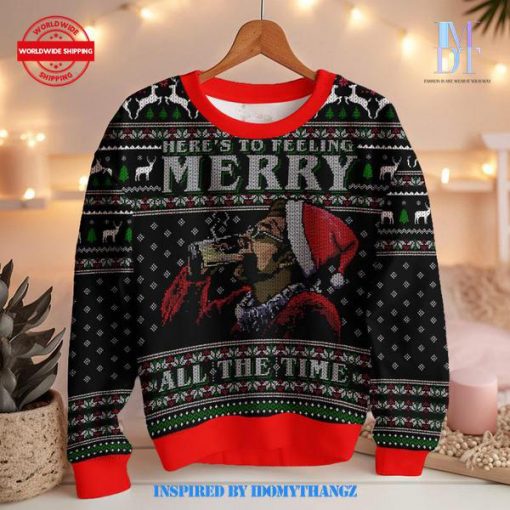 Cosmo Kramer Seinfeld Here’s To Feeling Merry All The Time Sweater