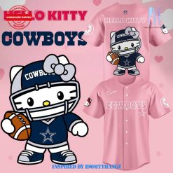 Dallas Cowboys Hello Kitty 2024 Pink Baseball Jersey