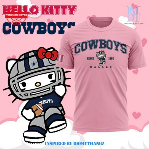 Dallas Cowboys Kitty 2024 Pink T-Shirt