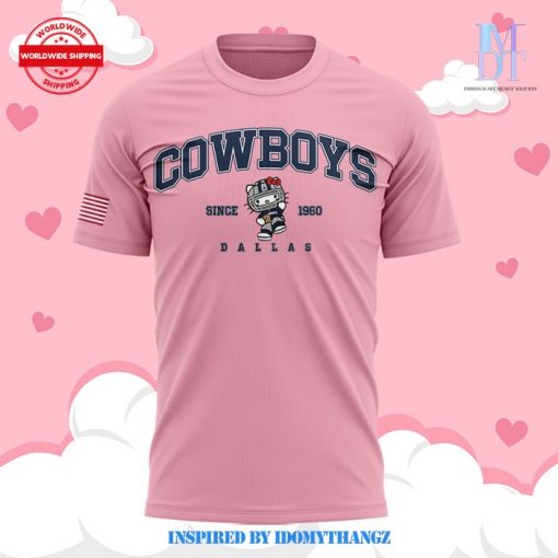 Dallas Cowboys Kitty 2024 Pink T-Shirt