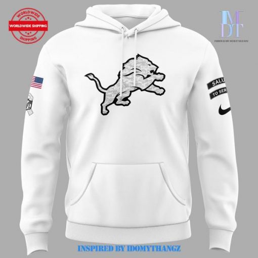 Detroit Lions 2024 Salute to Service White Hoodie