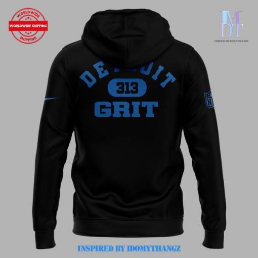 Detroit Lions 313 Grit Black Hoodie