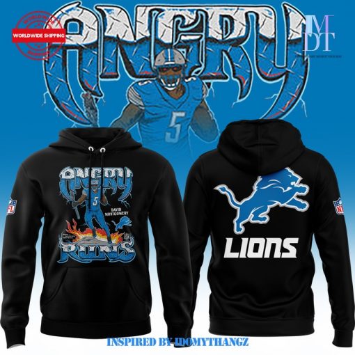 Detroit Lions David Montgomery ANGRY RUNS Limited Edition 2024 Hoodie