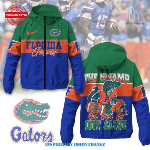 Florida Gators The Swamp Only Gators Get Out Alive Windbreaker Outdoor Jacket