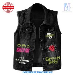 Greenday The Saviors Tour Sleeveless Denim Jacket