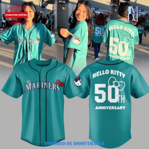 Hello Kitty x Seattle Mariners 50th Anniversary Baseball Jersey