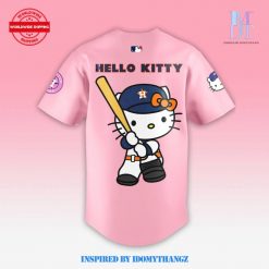 Houston Astros Hello Kitty 50th Anniversary Pink Baseball Jersey