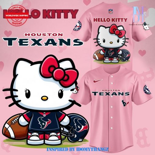 Houston Texans Hello Kitty 2024 Limited Edition Baseball Jersey