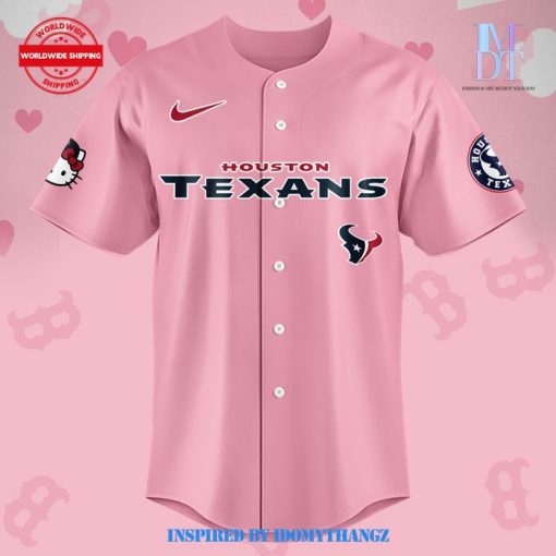 Houston Texans Hello Kitty 2024 Limited Edition Baseball Jersey