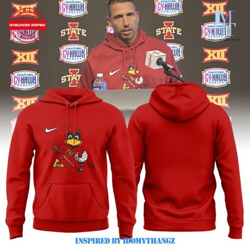 Iowa State Official Golf Logo 2025 Season Red Nike Hoodie