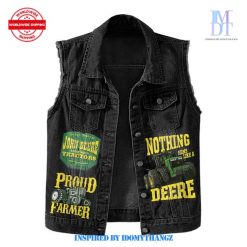 John Deere Proud Farmer Sleeveless Denim Jacket