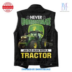 John Deere Proud Farmer Sleeveless Denim Jacket