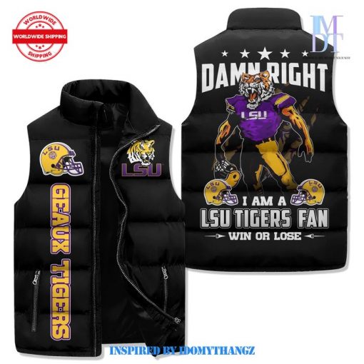 LSU Tigers Special Edition For Fan Sleeveless Puffer Jacket