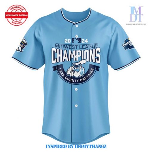 Lake County Captains 2024 Midwest League Champions Baseball Jersey