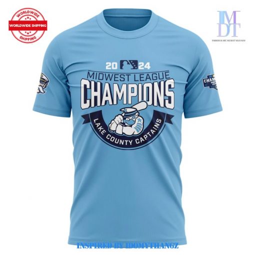 Lake County Captains Midwest League 2024 Champions T-Shirt