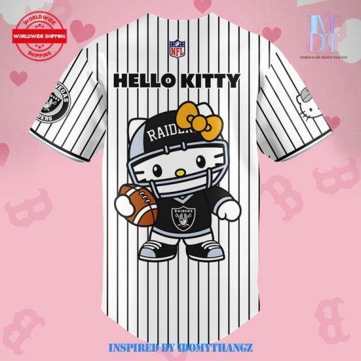 Las Vegas Raiders Hello Kitty 2024 Baseball Jersey