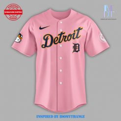 Limited Edition Detroit Lions Hello Kitty Baseball Jersey