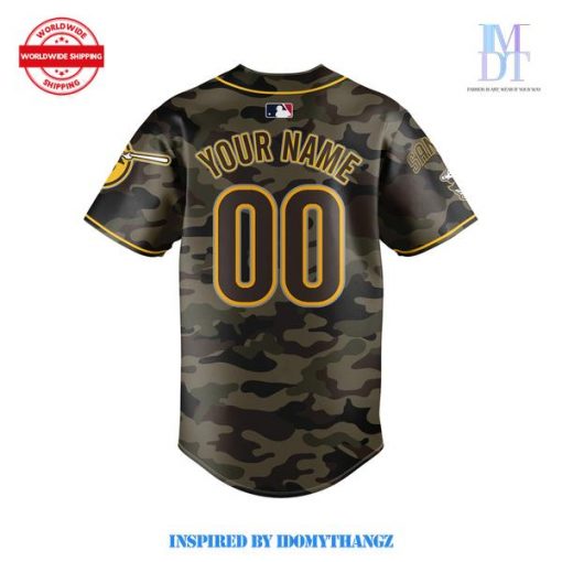 Limited Edition San Diego Padres Custom Name Camo Jersey