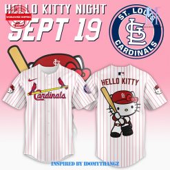 Limited Edition St. Louis Cardinals x Hello Kitty Night September Baseball Jersey 1