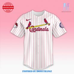 Limited Edition St Louis Cardinals x Hello Kitty Night September Baseball Jersey 2