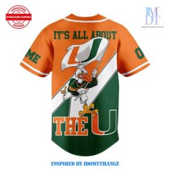 Miami Hurricanes It's All About The U Baseball Jersey