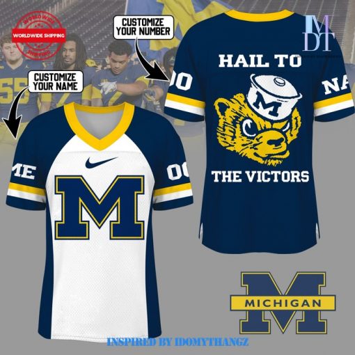 Michigan Wolverines Hail To The Victors Football Jersey