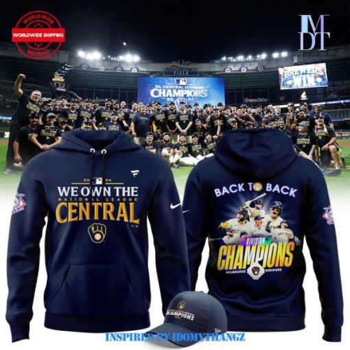 Milwaukee Brewers Back To Back NL Central Champions 2024 Hoodie