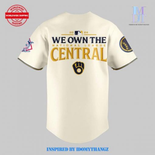 Milwaukee Brewers We Own The NL Central Champions 2024 Baseball Jersey