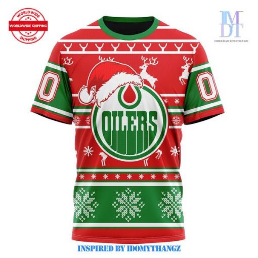 NHL Edmonton Oilers Christmas Is Coming Santa Claus Shirt