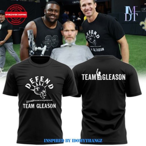 New Orleans Saints Defend Team Gleason Black T-Shirt