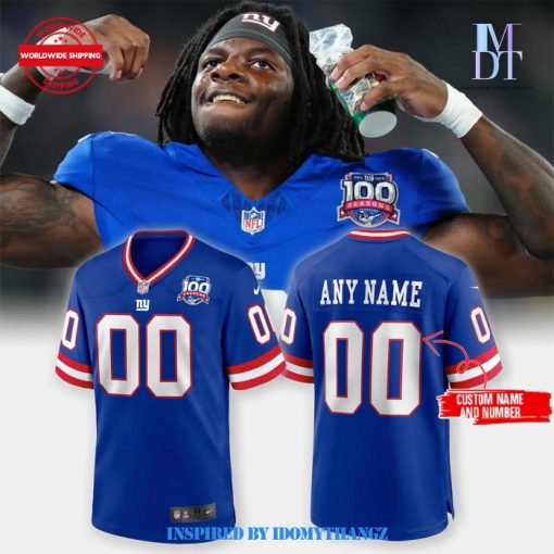 New York Giants 100th Season In NFL Football Jersey