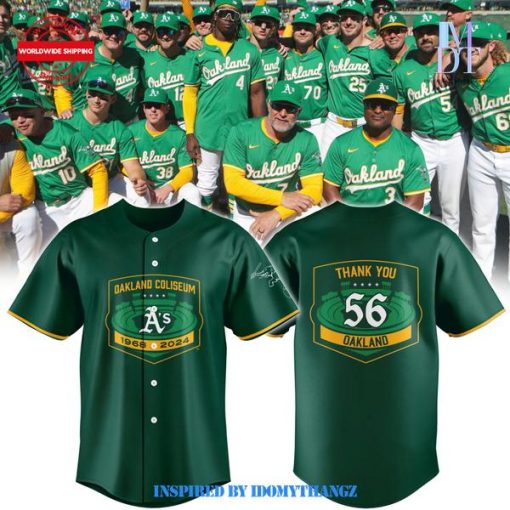 Oakland Athletics As Thank You Oakland 56 Year Jersey