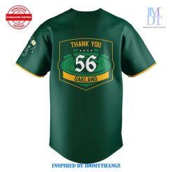 Oakland Athletics As Thank You Oakland 56 Year Jersey